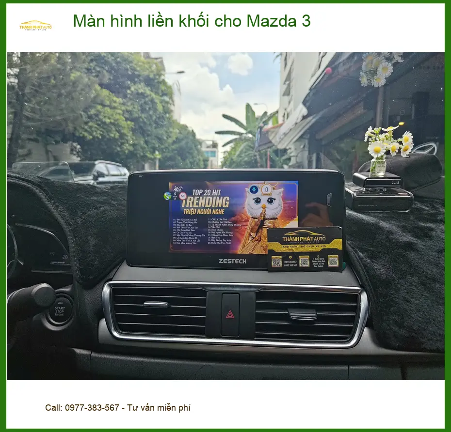 Anh Hưng lắp màn hình liền khối cho Mazda 3 tại Quận 7 để nâng tầm trải nghiệm lái ảnh thực tế 4