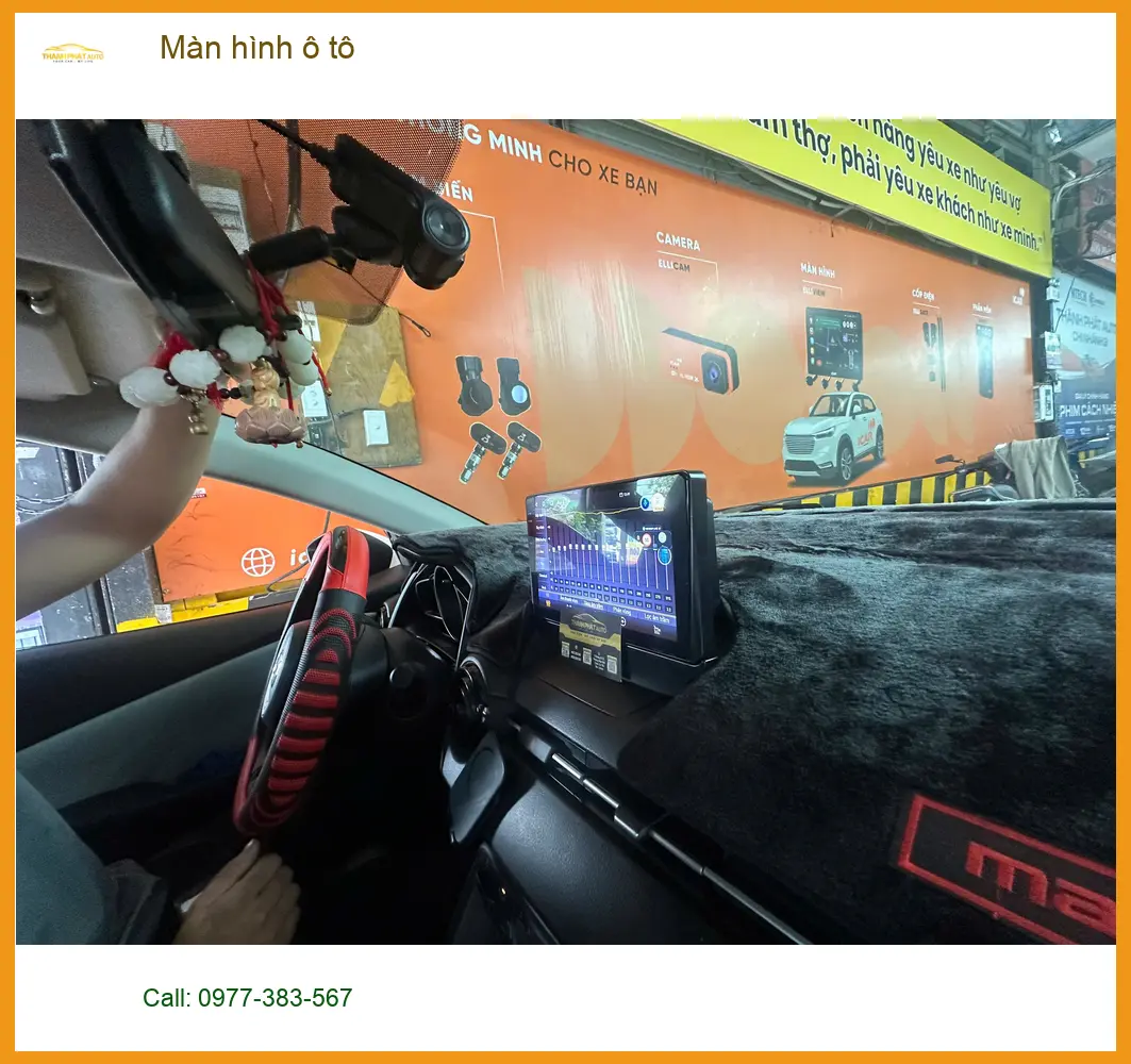 Anh Cường lắp Màn hình ô tô thông minh cho VinFast VF 5 tại Quận 6 vì màn zin thiếu tính năng giải trí ảnh thực tế 2