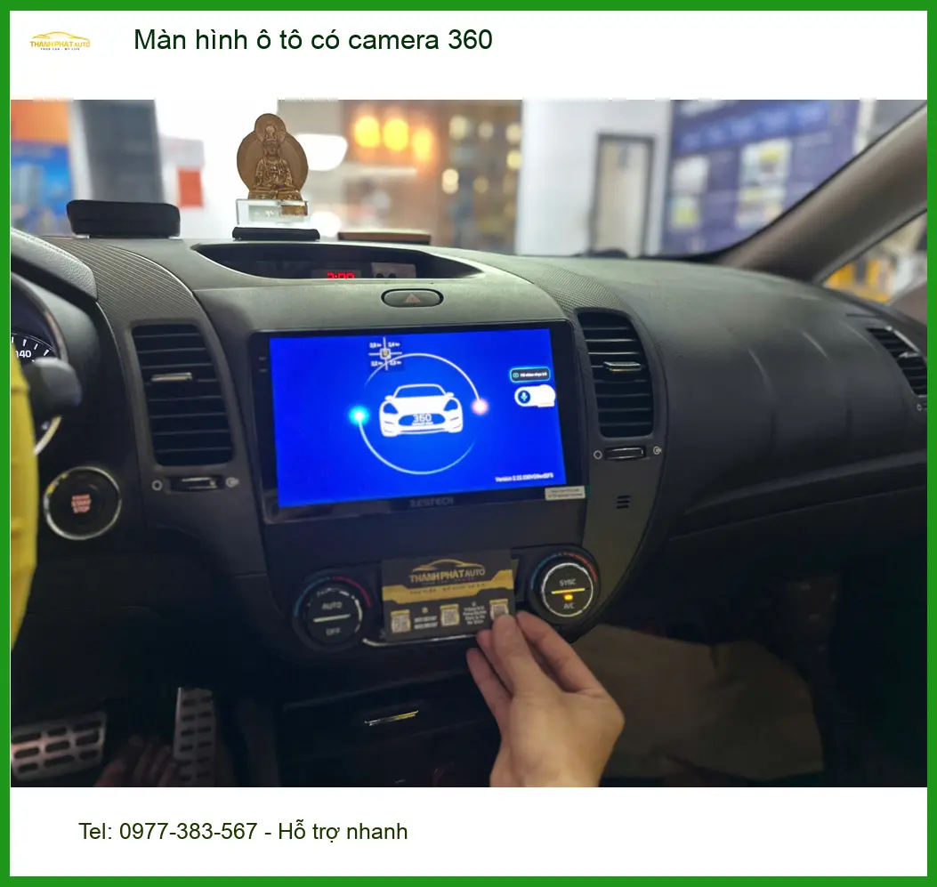 Anh Minh lắp màn hình ô tô có camera 360 cho Toyota Vios tại Quận Bình Tân ảnh thực tế 2