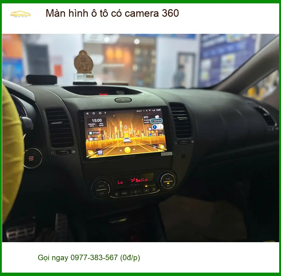 Anh Minh lắp màn hình ô tô có camera 360 cho Toyota Vios tại Quận Bình Tân ảnh thực tế 3