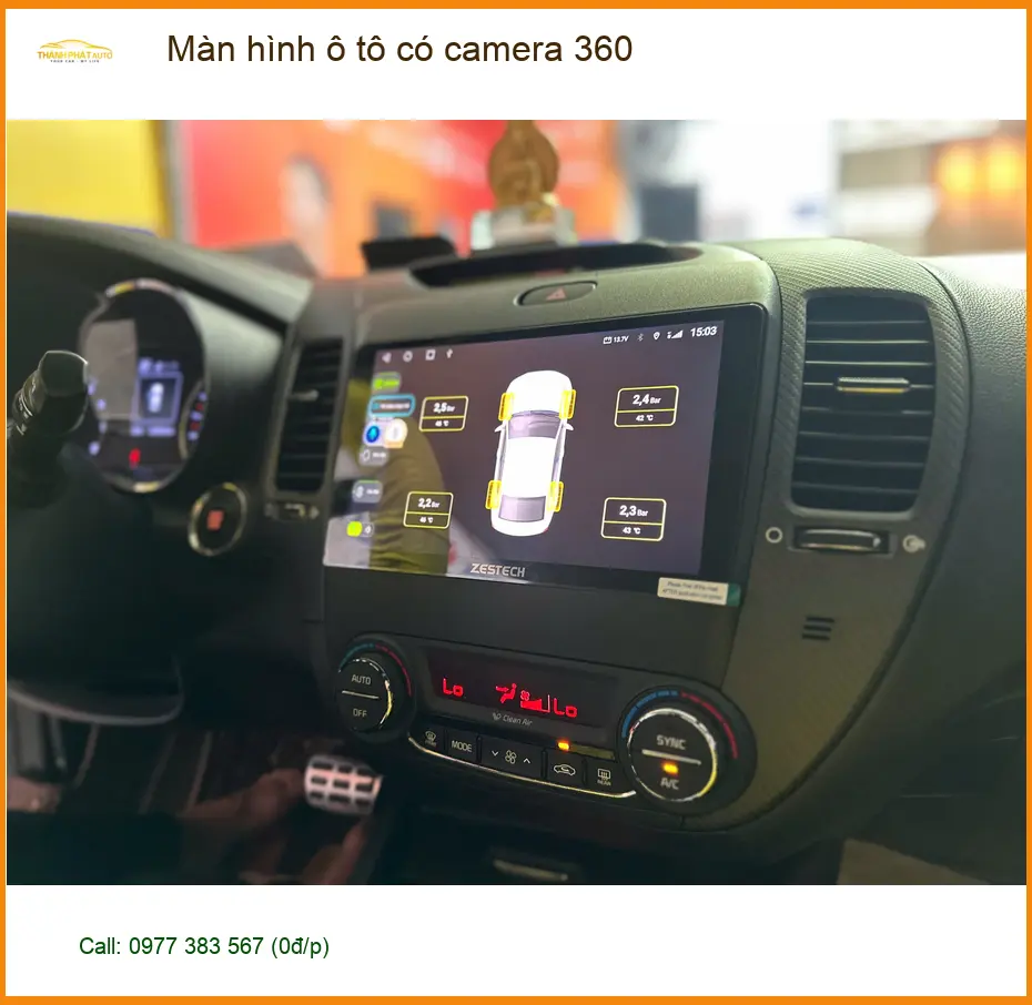 Anh Minh lắp màn hình ô tô có camera 360 cho Toyota Vios tại Quận Bình Tân ảnh thực tế 5