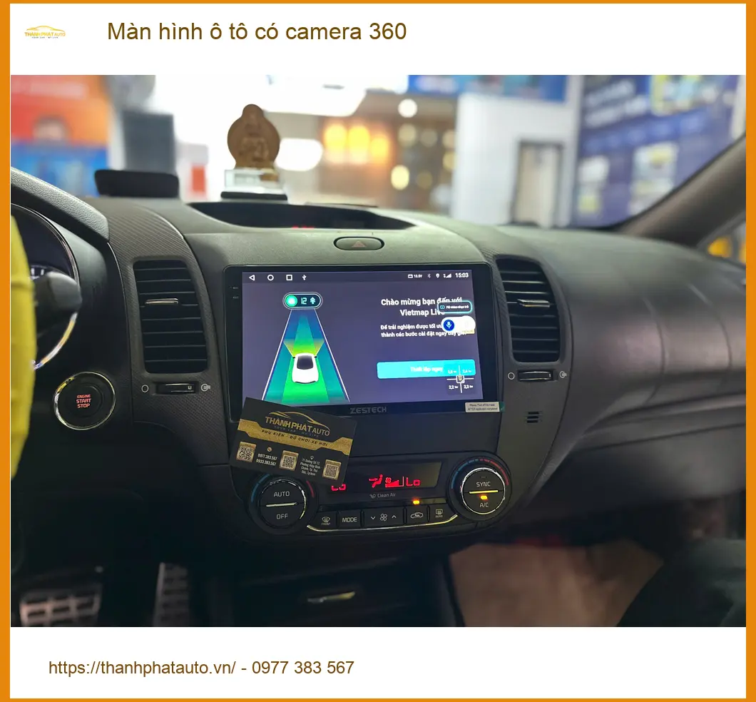 Chị Diệp lắp màn hình ô tô có camera 360 cho Toyota Vios tại Thủ Đức ảnh thực tế 3