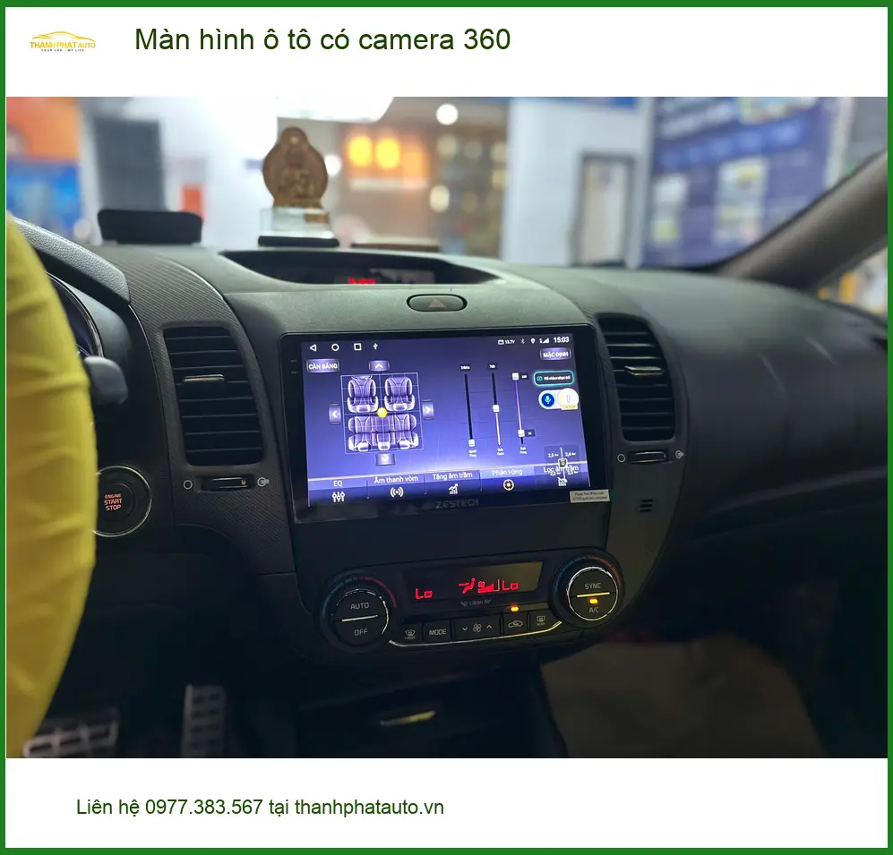 Chú Minh lắp màn hình ô tô có camera 360 cho Honda CRV tại Quận 9 ảnh thực tế 3