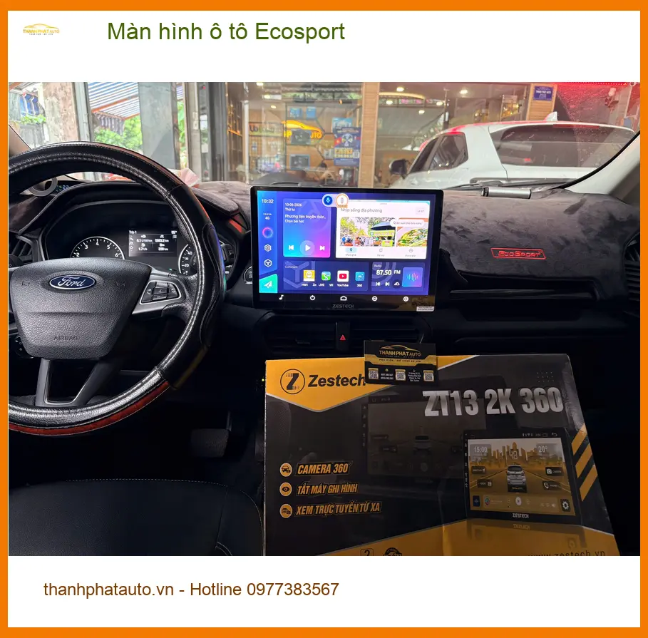 Cô Lan Anh nâng cấp màn hình ô tô Ecosport tại Hóc Môn để xem bản đồ rõ hơn ảnh thực tế 2