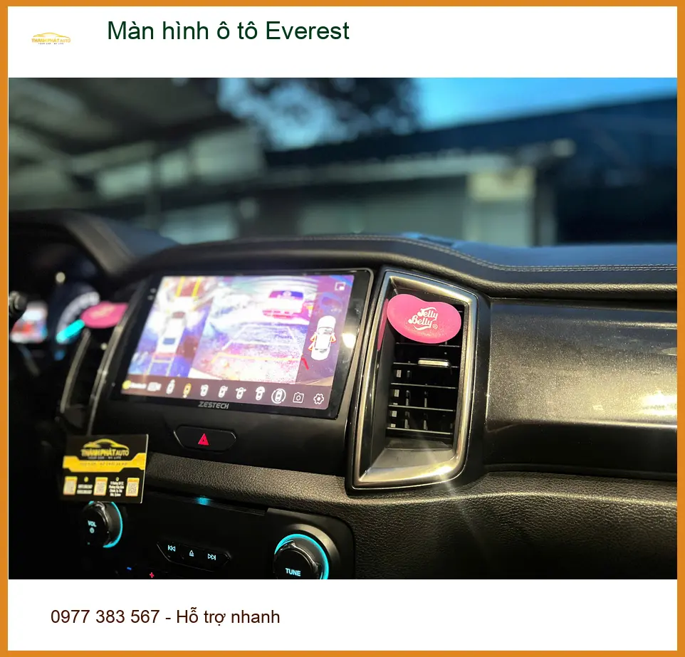 Anh Tấn nâng cấp màn hình ô tô Everest tại Củ Chi xem bản đồ, giải trí tiện lợi ảnh thực tế 3