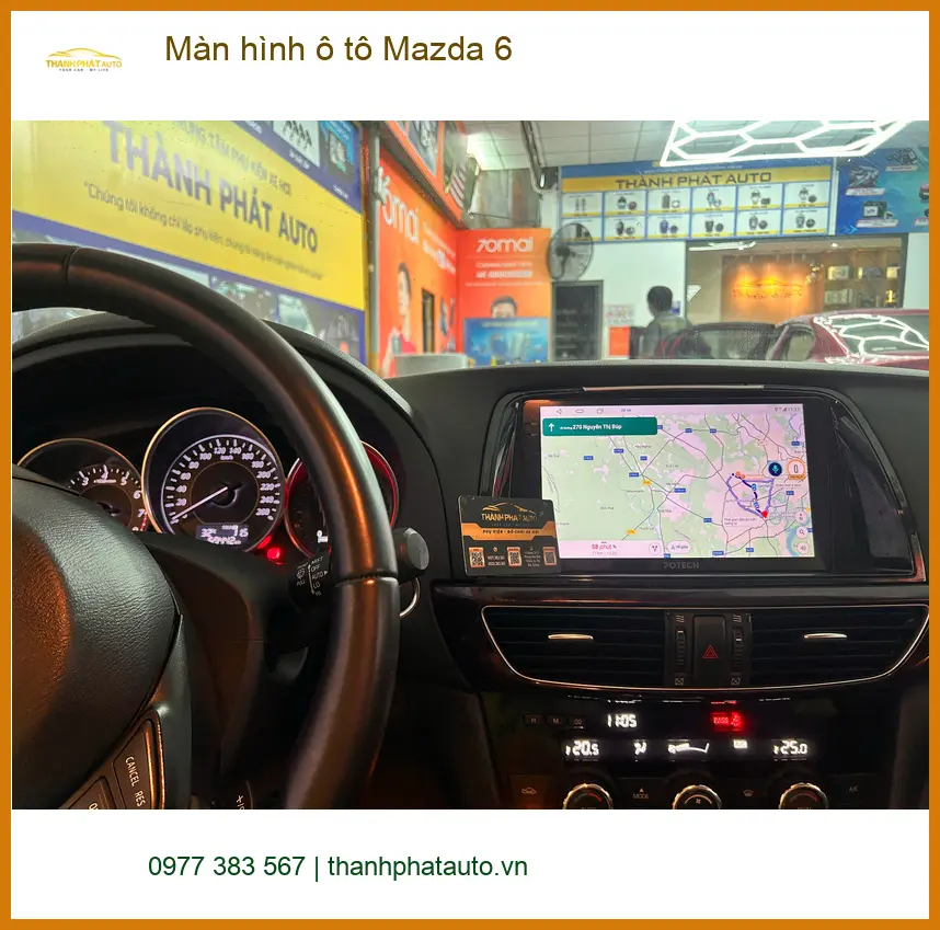Anh Khải lắp màn hình ô tô Mazda 6 tại Quận 10 vì màn hình zin đã cũ và chậm
