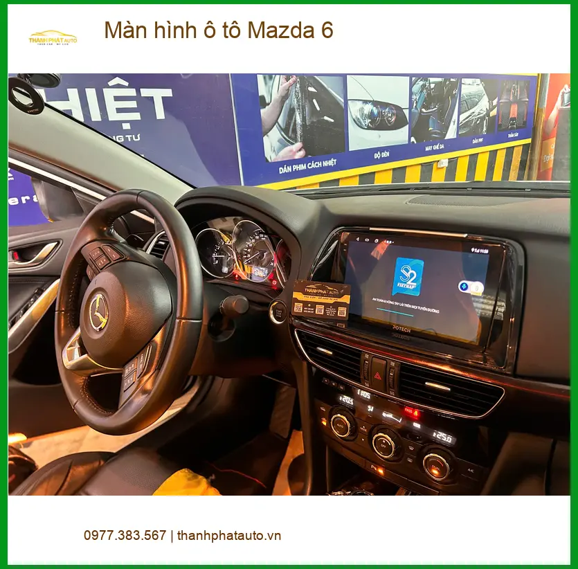 Anh Khải lắp màn hình ô tô Mazda 6 tại Quận 10 vì màn hình zin đã cũ và chậm ảnh thực tế 3