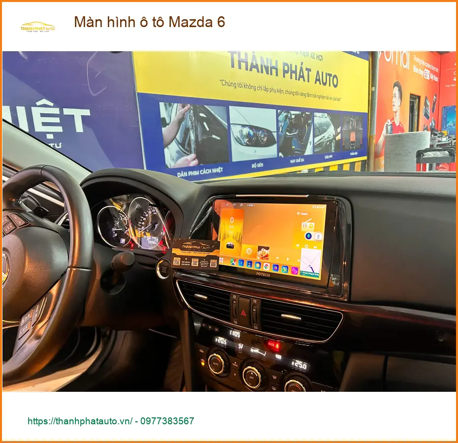 Anh Khải lắp màn hình ô tô Mazda 6 tại Quận 10 vì màn hình zin đã cũ và chậm ảnh thực tế 4