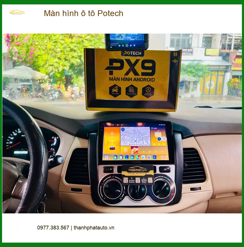 Chị Thảo lắp Màn hình ô tô Potech cho Kia K3 tại Quận Gò Vấp để nâng cấp giải trí