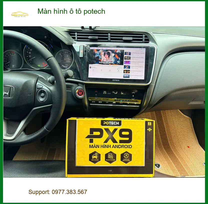 Anh Duy lắp màn hình ô tô Potech cho Toyota Camry tại Quận 1 ảnh thực tế 3