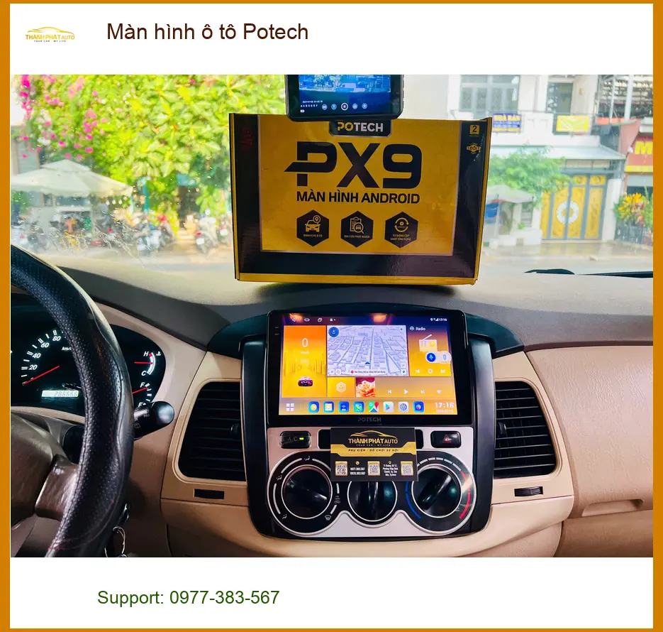 Anh Cường lắp màn hình ô tô Potech cho Honda CRV tại Quận 7 nâng cấp giải trí ảnh thực tế 2