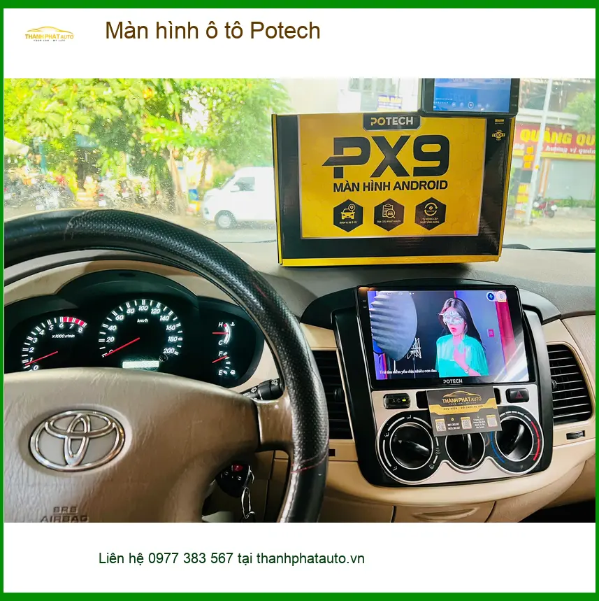 Anh Cường lắp màn hình ô tô Potech cho Honda CRV tại Quận 7 nâng cấp giải trí ảnh thực tế 3