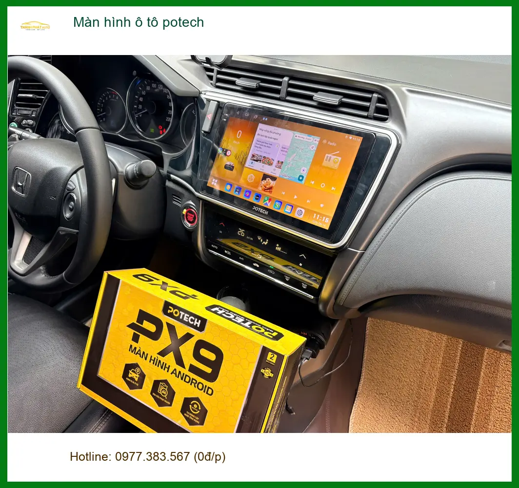 Anh Khánh lắp màn hình Potech cho Hyundai Accent tại Hóc Môn để nâng cấp trải nghiệm lái ảnh thực tế 4