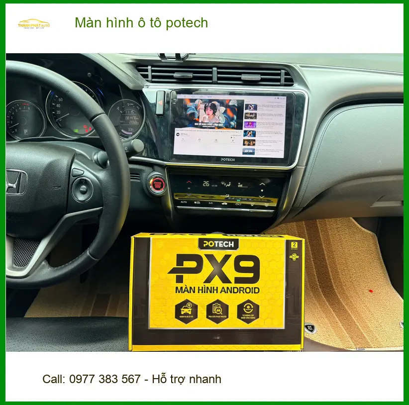 Anh Bảo lắp màn hình ô tô Potech Hyundai Accent tại Gò Vấp, nâng cấp giải trí ảnh thực tế 3