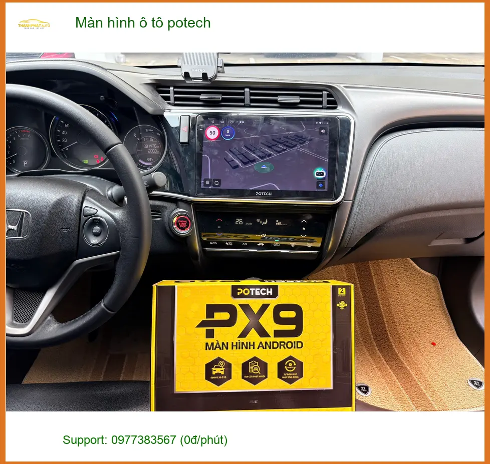 Anh Bảo lắp màn hình ô tô Potech Hyundai Accent tại Gò Vấp, nâng cấp giải trí ảnh thực tế 5