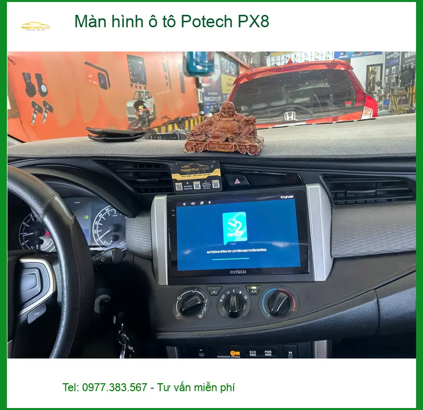 Chị Lan lắp màn hình Potech PX8 cho Hyundai Creta tại Hóc Môn. ảnh thực tế 2