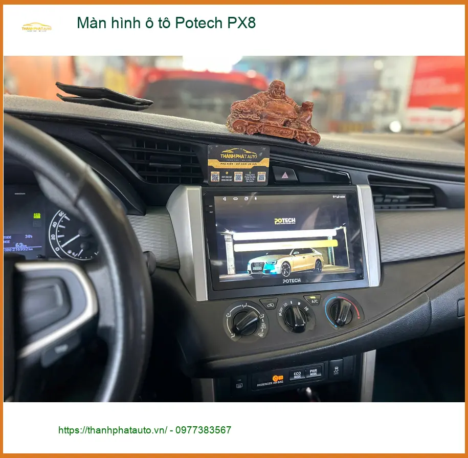 Chị Lan lắp màn hình Potech PX8 cho Hyundai Creta tại Hóc Môn. ảnh thực tế 3