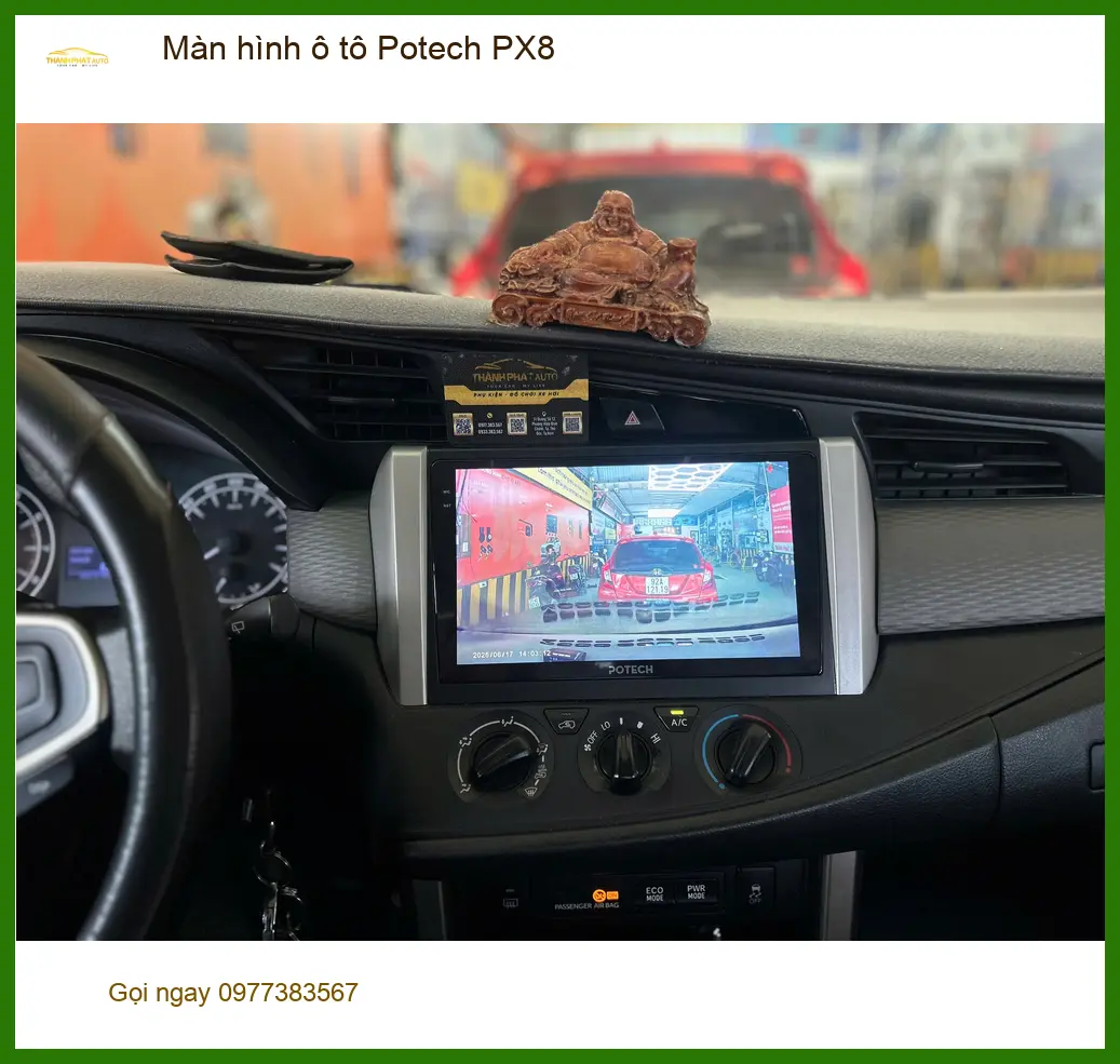 Chị Lan lắp màn hình Potech PX8 cho Hyundai Creta tại Hóc Môn. ảnh thực tế 4