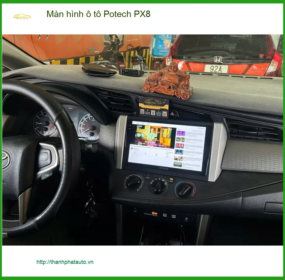 Chị Lan lắp màn hình Potech PX8 cho Hyundai Creta tại Hóc Môn. ảnh thực tế 5