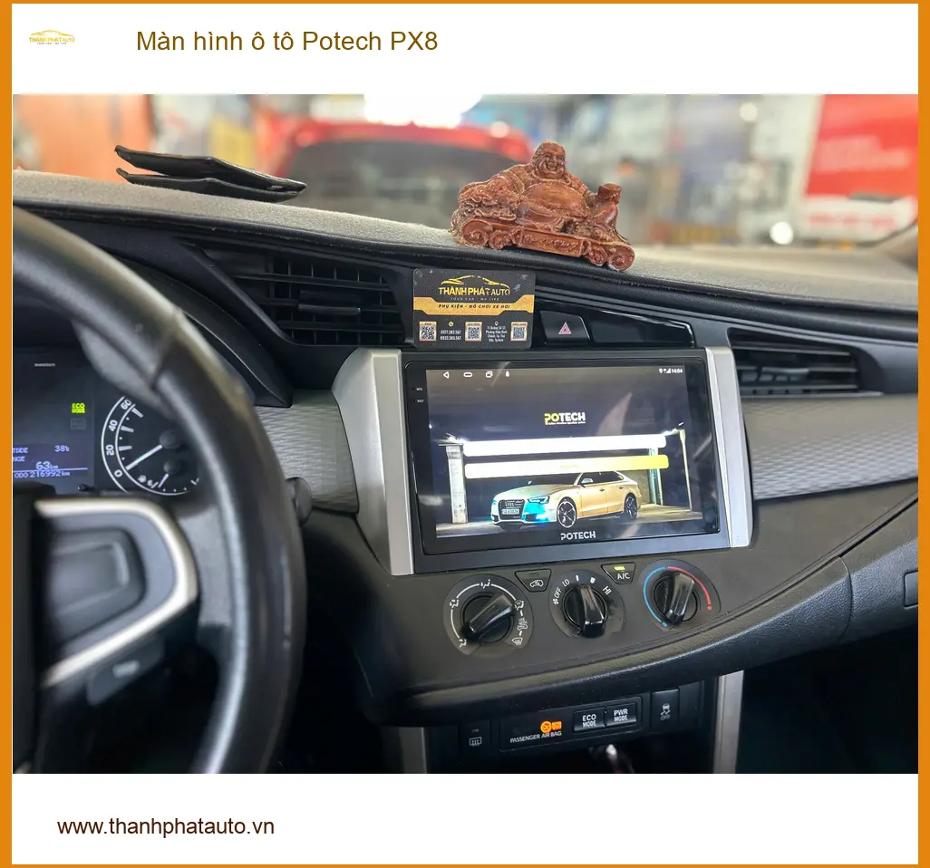 Cô Diệu lắp Màn hình ô tô Potech PX8 tại Quận 3 cho Hyundai Accent