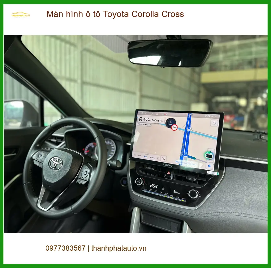 Anh Kiên lắp màn hình ô tô Toyota Corolla Cross Quận Tân Phú vì màn zin quá nhỏ