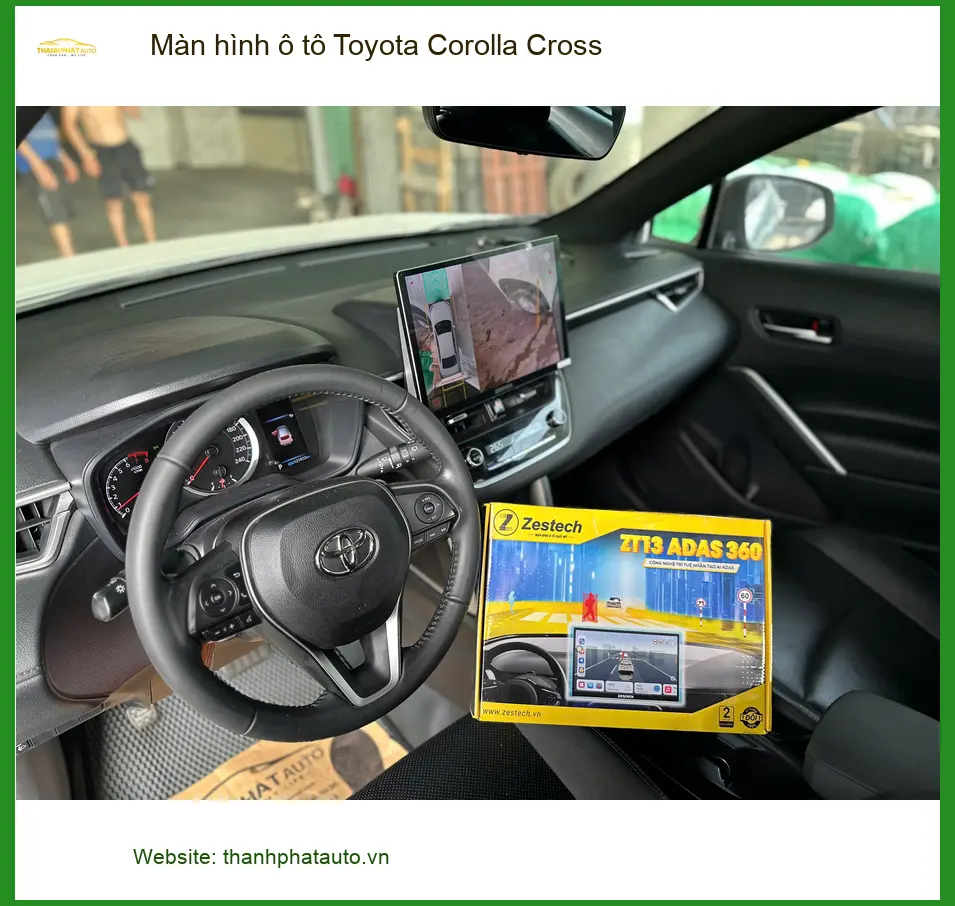 Anh Kiên lắp màn hình ô tô Toyota Corolla Cross Quận Tân Phú vì màn zin quá nhỏ ảnh thực tế 2