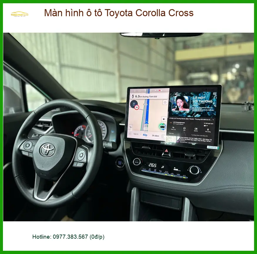 Anh Kiên lắp màn hình ô tô Toyota Corolla Cross Quận Tân Phú vì màn zin quá nhỏ ảnh thực tế 3