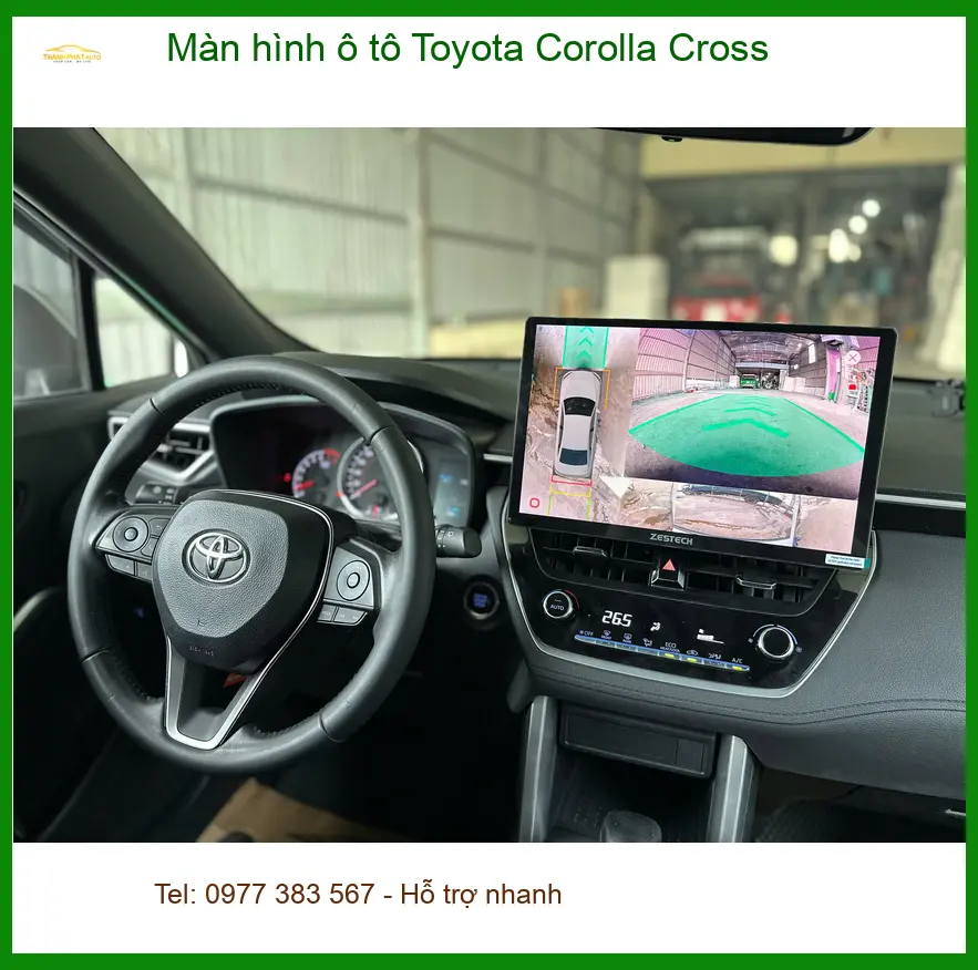 Chị Loan lắp màn hình ô tô Toyota Corolla Cross tại Hóc Môn nâng cấp trải nghiệm. ảnh thực tế 2