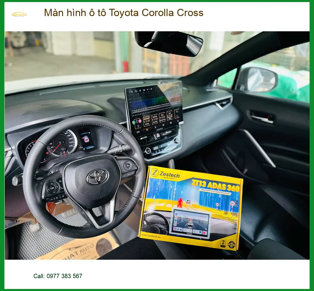 Chị Loan lắp màn hình ô tô Toyota Corolla Cross tại Hóc Môn nâng cấp trải nghiệm. ảnh thực tế 3