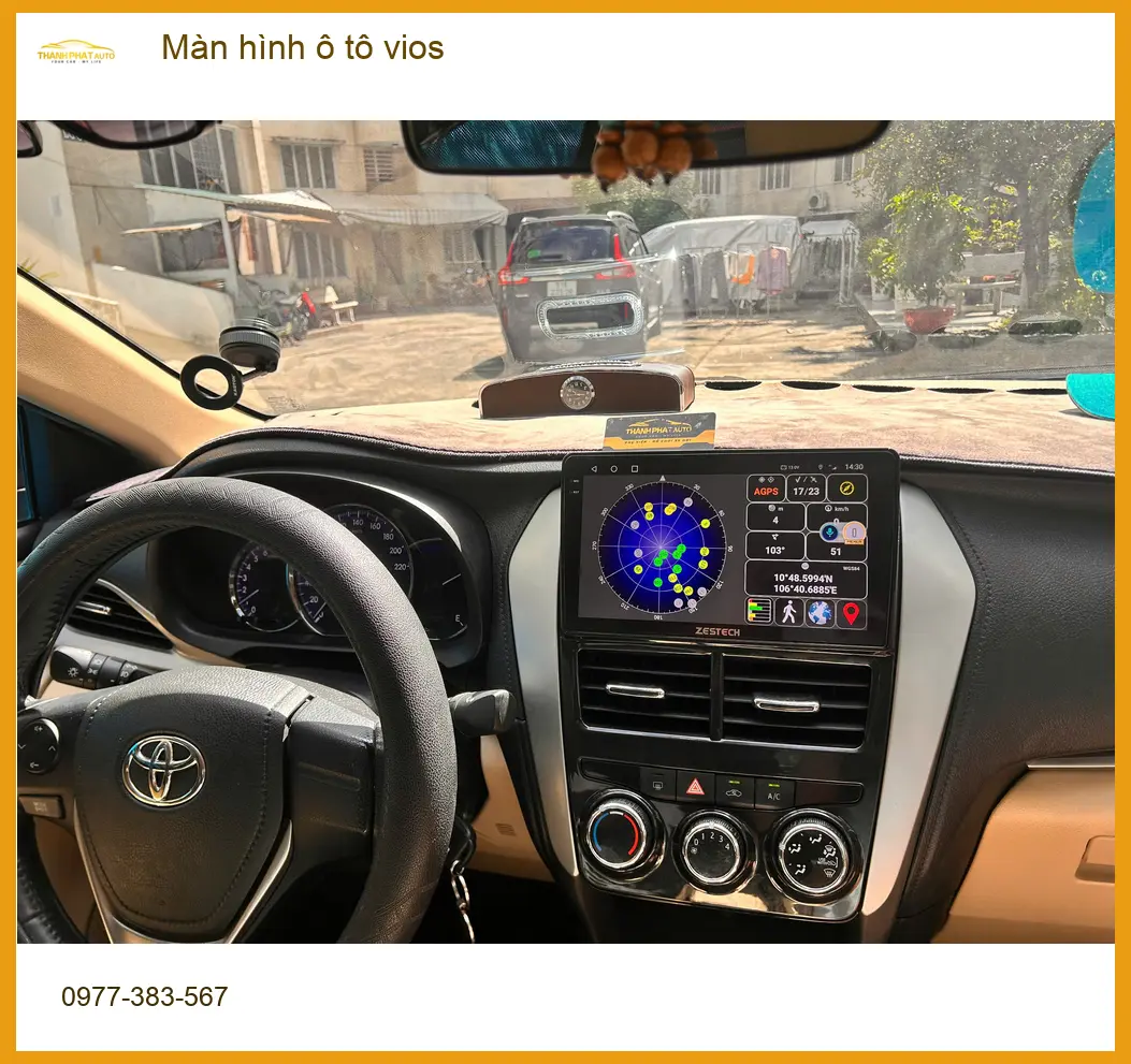 Anh Bách lắp màn hình Android Vios tại Quận 9 để nâng cấp tính năng giải trí