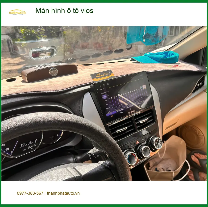 Bác Tấn nâng cấp màn hình ô tô Vios tại Quận 12 để tiện xem bản đồ và giải trí ảnh thực tế 2