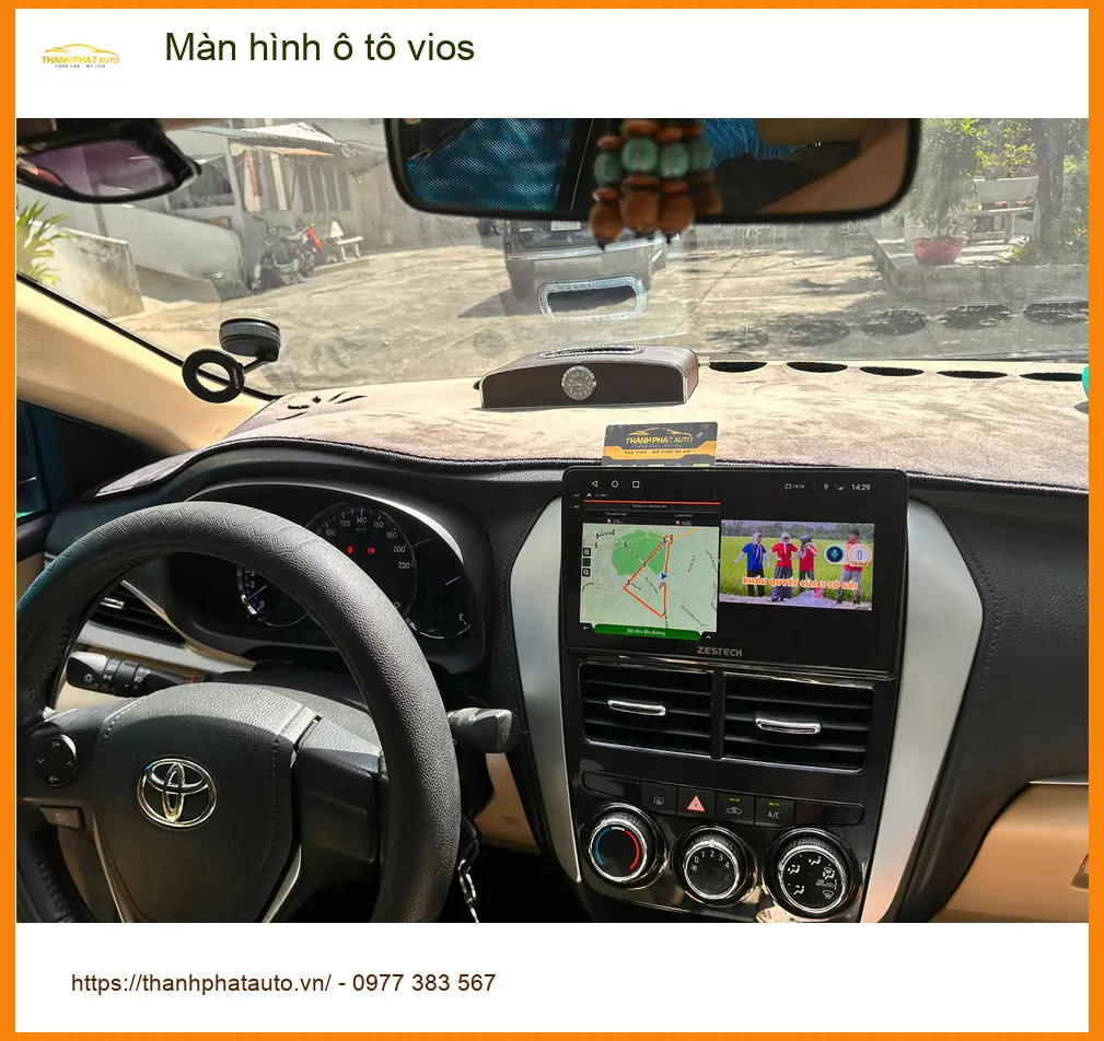 Bác Tấn nâng cấp màn hình ô tô Vios tại Quận 12 để tiện xem bản đồ và giải trí ảnh thực tế 3