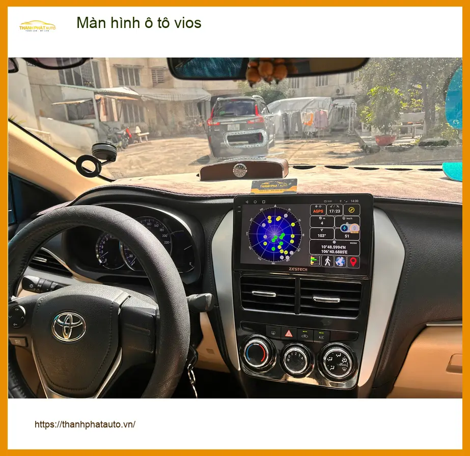 Bác Tấn nâng cấp màn hình ô tô Vios tại Quận 12 để tiện xem bản đồ và giải trí ảnh thực tế 4