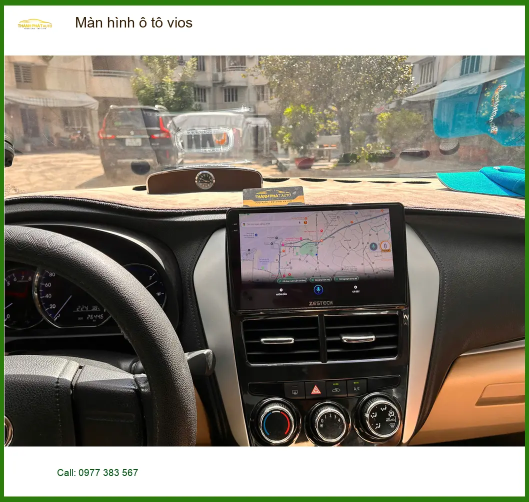 Anh Khải lắp màn hình ô tô Vios tại Hóc Môn vì màn zin không còn mượt ảnh thực tế 2