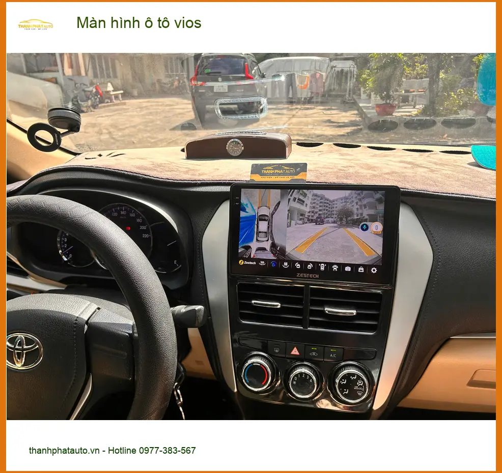 Anh Khải lắp màn hình ô tô Vios tại Hóc Môn vì màn zin không còn mượt ảnh thực tế 5