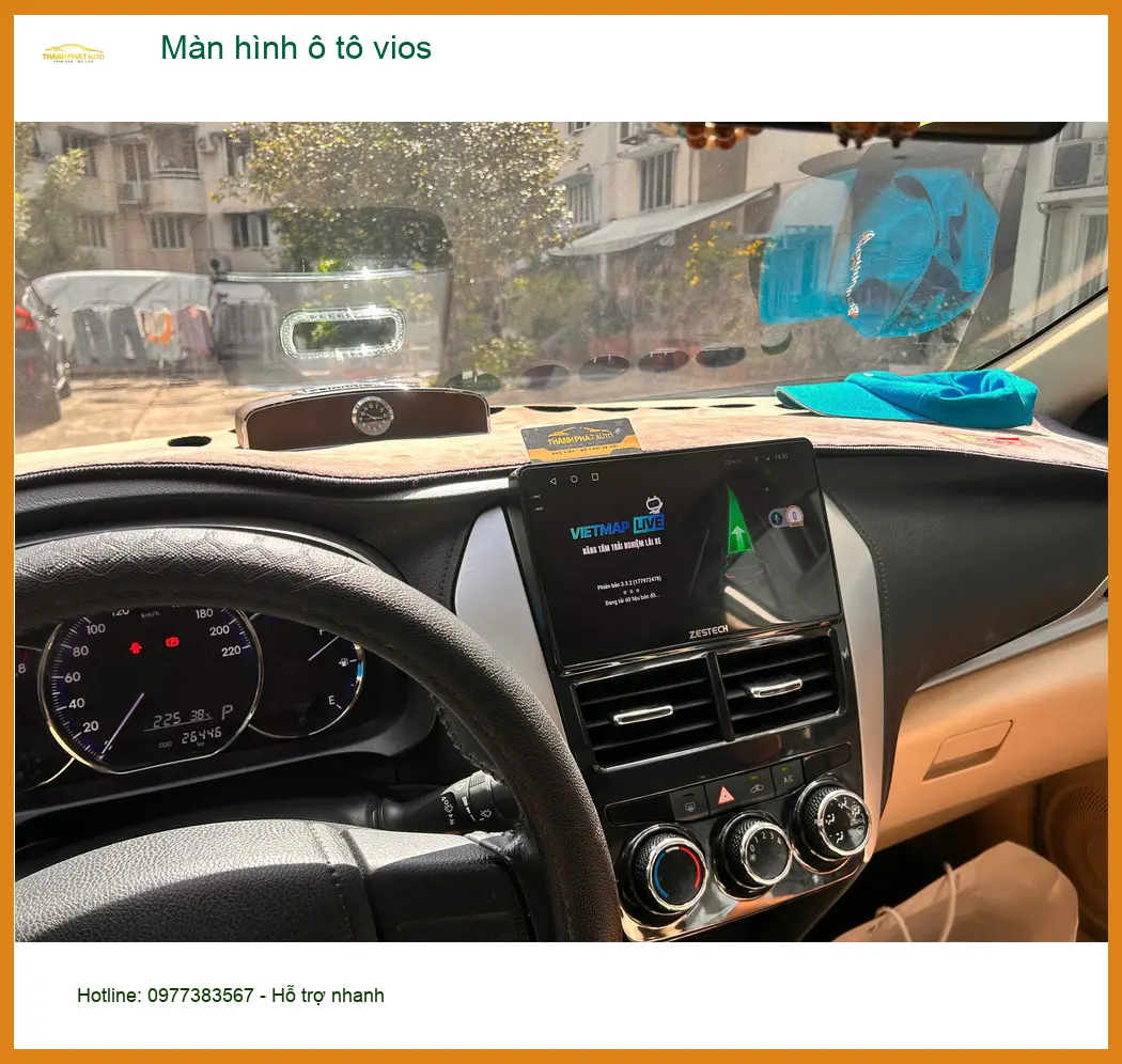 Anh Khang lắp màn hình ô tô Vios tại Thủ Đức để nâng tầm giải trí