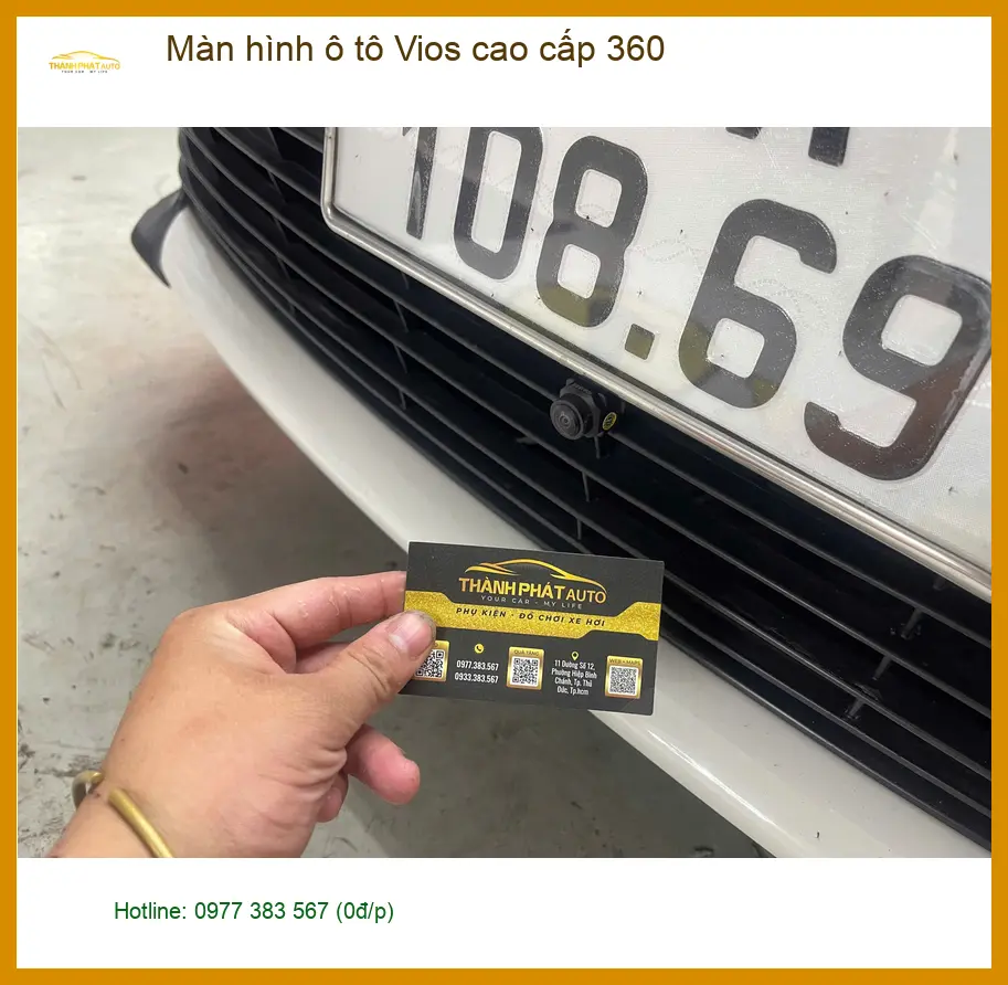 Chú Phước nâng cấp màn hình ô tô Vios cao cấp 360 tại Quận 2 để lái xe an toàn