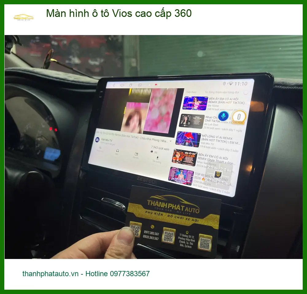 Chú Phước nâng cấp màn hình ô tô Vios cao cấp 360 tại Quận 2 để lái xe an toàn ảnh thực tế 2