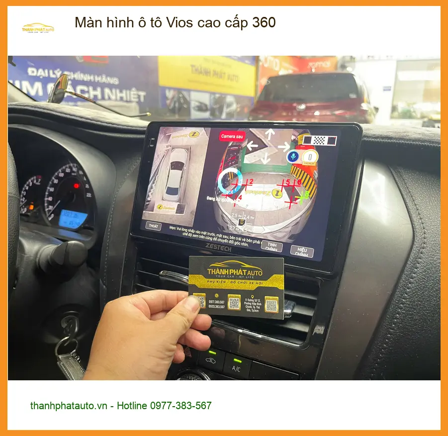 Chú Phước nâng cấp màn hình ô tô Vios cao cấp 360 tại Quận 2 để lái xe an toàn ảnh thực tế 4