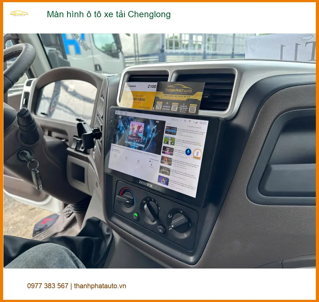 Bác Tùng lắp màn hình xe tải Chenglong Hóc Môn cần bản đồ rõ nét