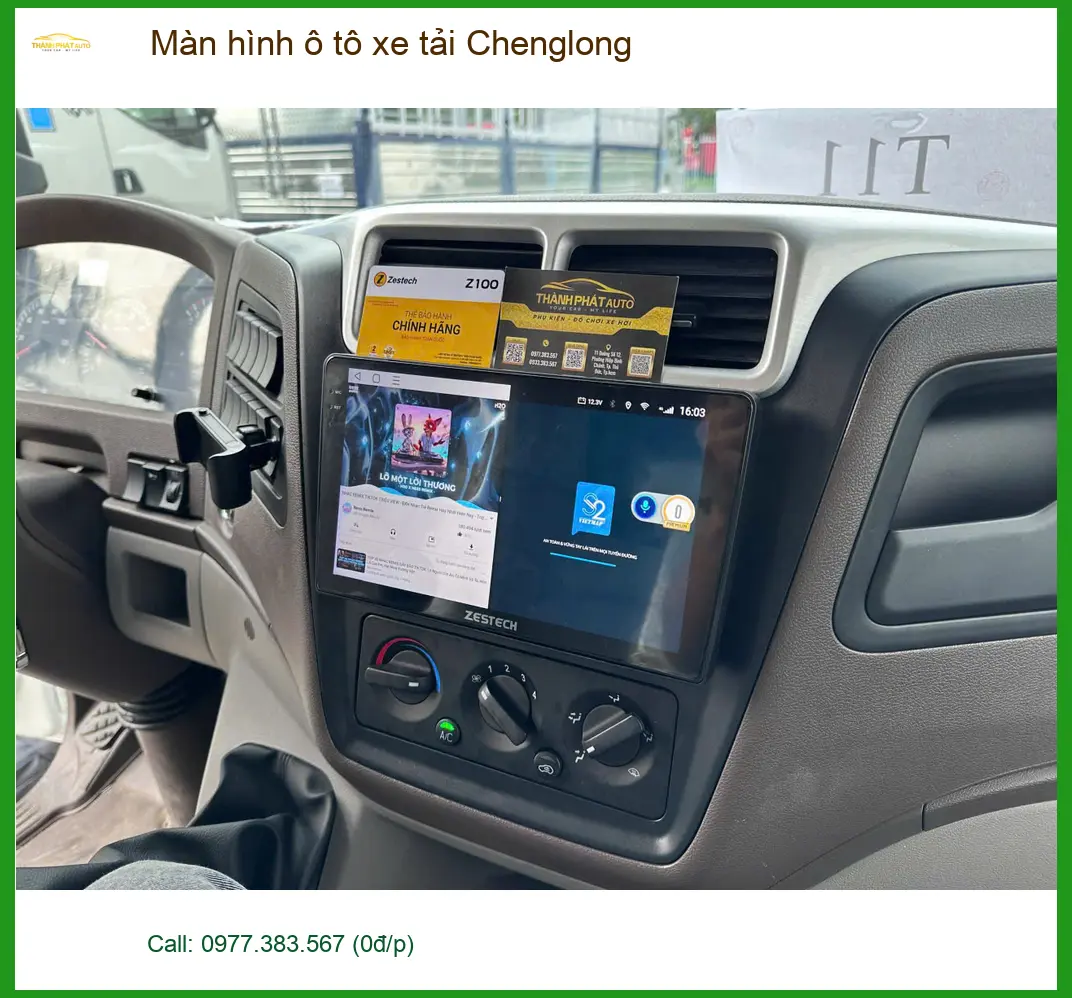 Bác Tùng lắp màn hình xe tải Chenglong Hóc Môn cần bản đồ rõ nét ảnh thực tế 2