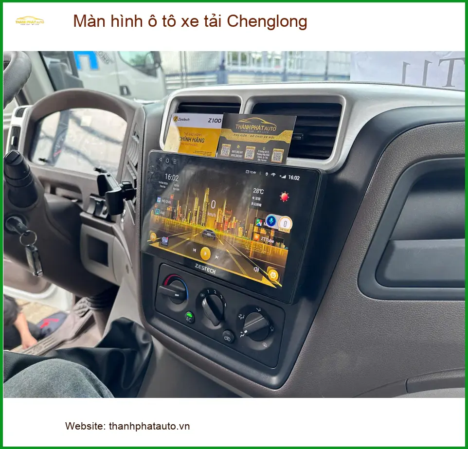 Bác Tùng lắp màn hình xe tải Chenglong Hóc Môn cần bản đồ rõ nét ảnh thực tế 3