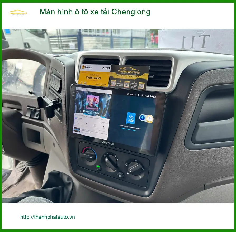Anh Lộc lắp màn hình xe tải Chenglong tại Quận Bình Tân để dễ dàng xem camera hành trình và lùi xe ảnh thực tế 3