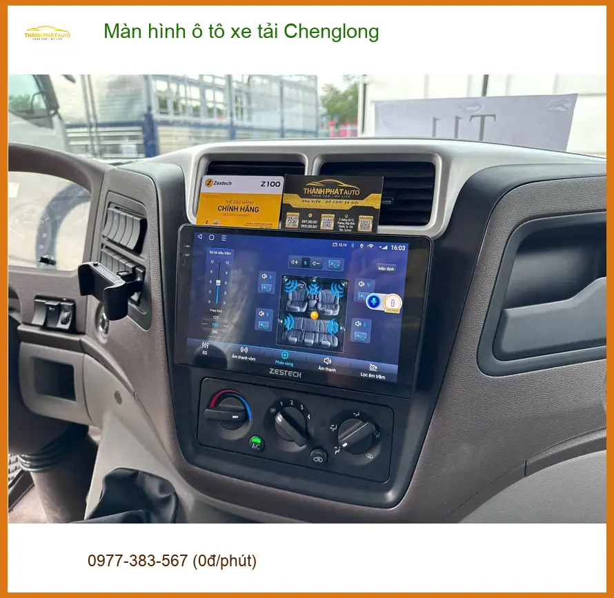 Anh Lộc lắp màn hình xe tải Chenglong tại Quận Bình Tân để dễ dàng xem camera hành trình và lùi xe ảnh thực tế 4