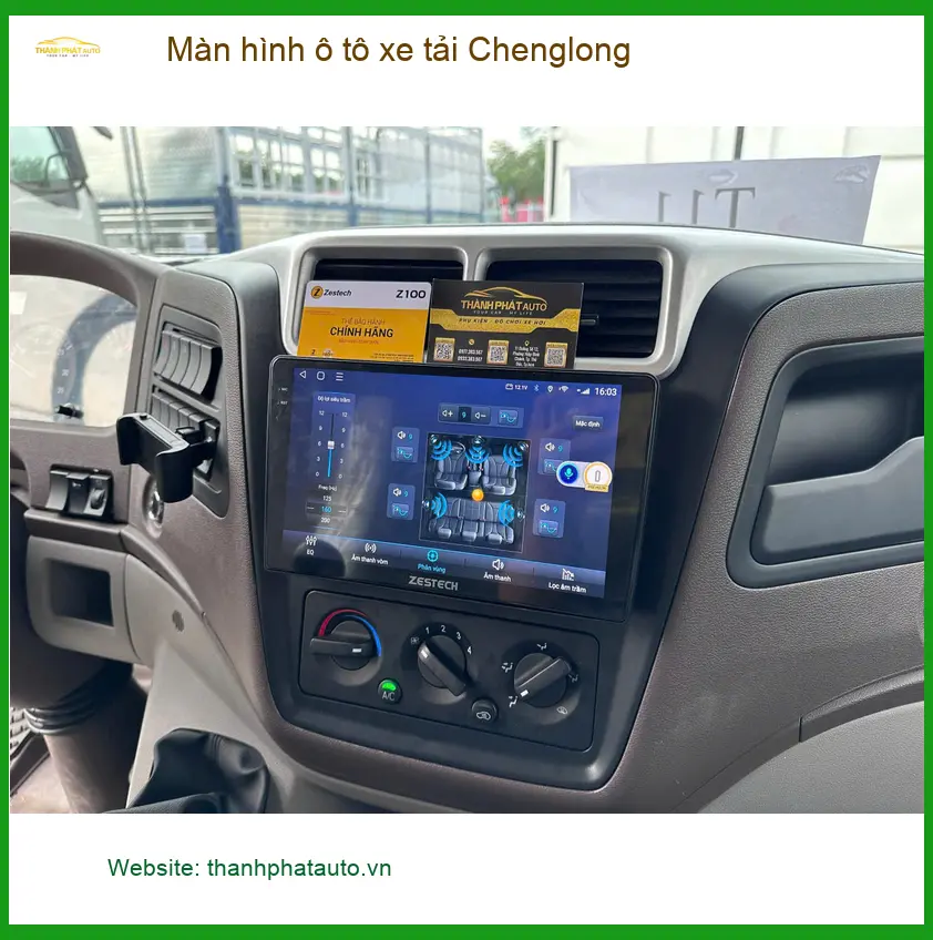 Bác Tùng lắp màn hình xe tải Chenglong Hóc Môn cần bản đồ rõ nét ảnh thực tế 5