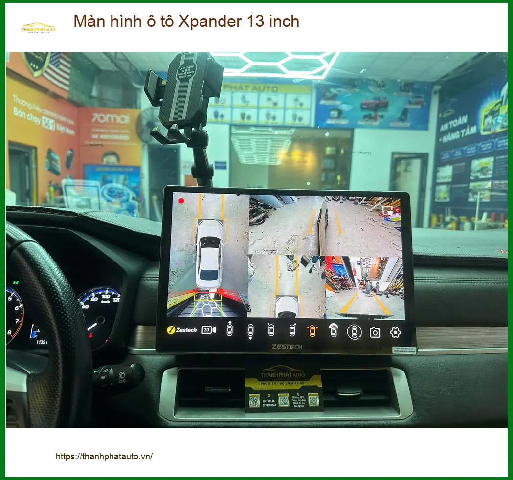 Bác Đạt lắp màn hình ô tô Xpander 13 inch Quận Bình Tân để tiện xem bản đồ và giải trí