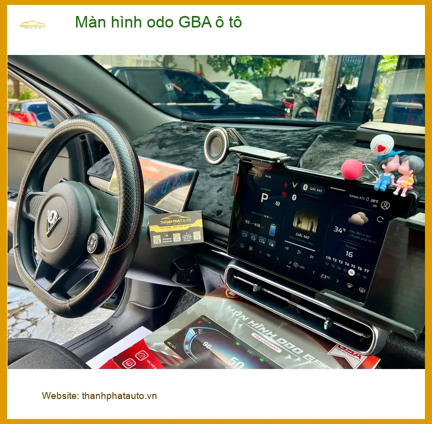 Anh Khang lắp Màn hình odo GBA ô tô Hyundai Accent tại Quận Cần Giờ vì màn hình cũ lỗi ảnh thực tế 2