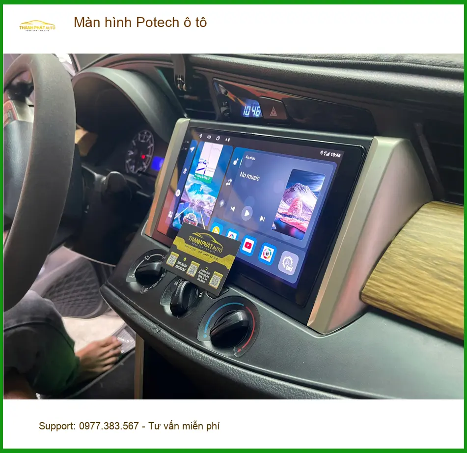 Anh Khang nâng cấp màn hình Potech ô tô cho Kia Carnival tại Cần Giờ
