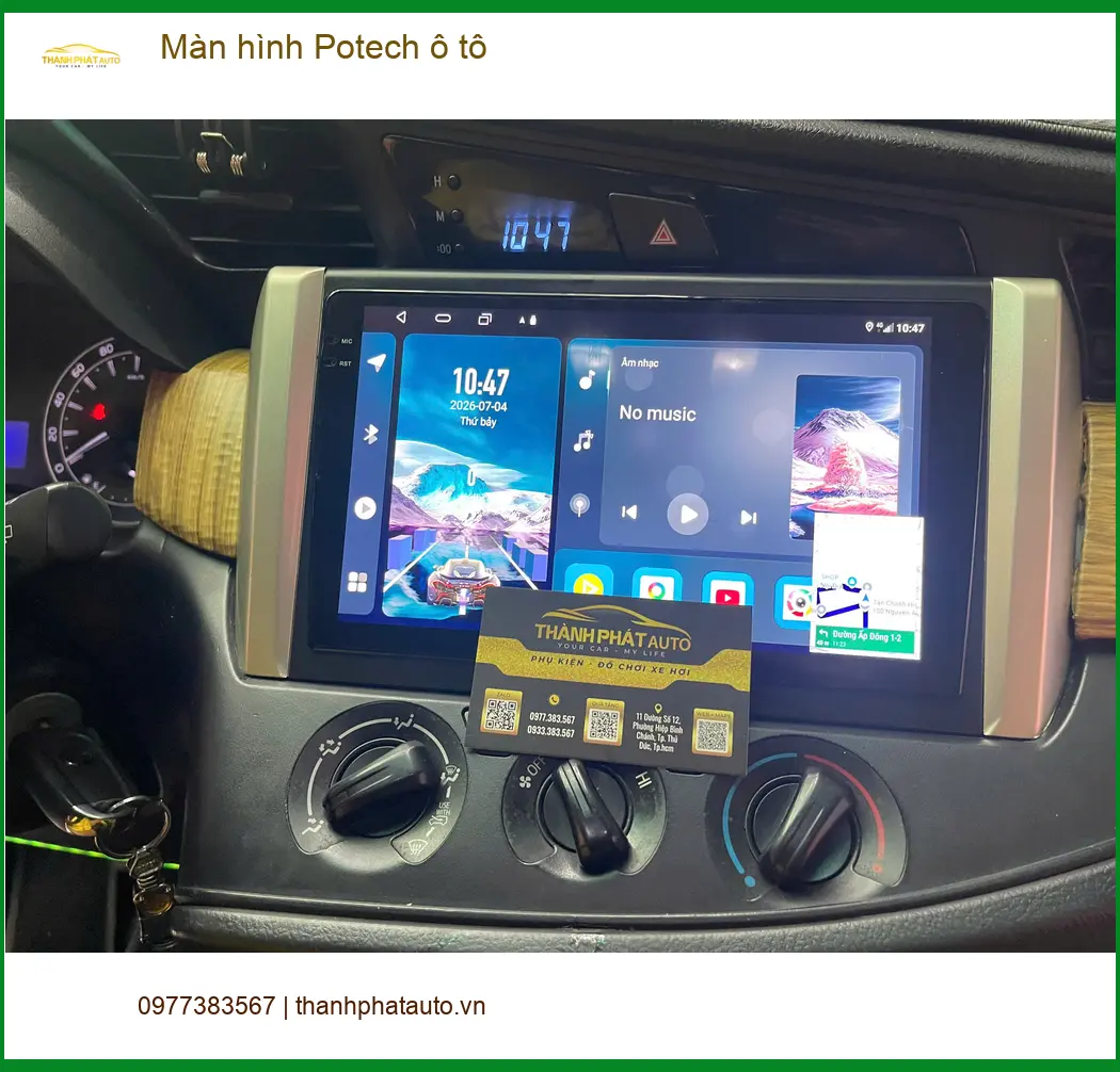 Anh Khang nâng cấp màn hình Potech ô tô cho Kia Carnival tại Cần Giờ ảnh thực tế 2