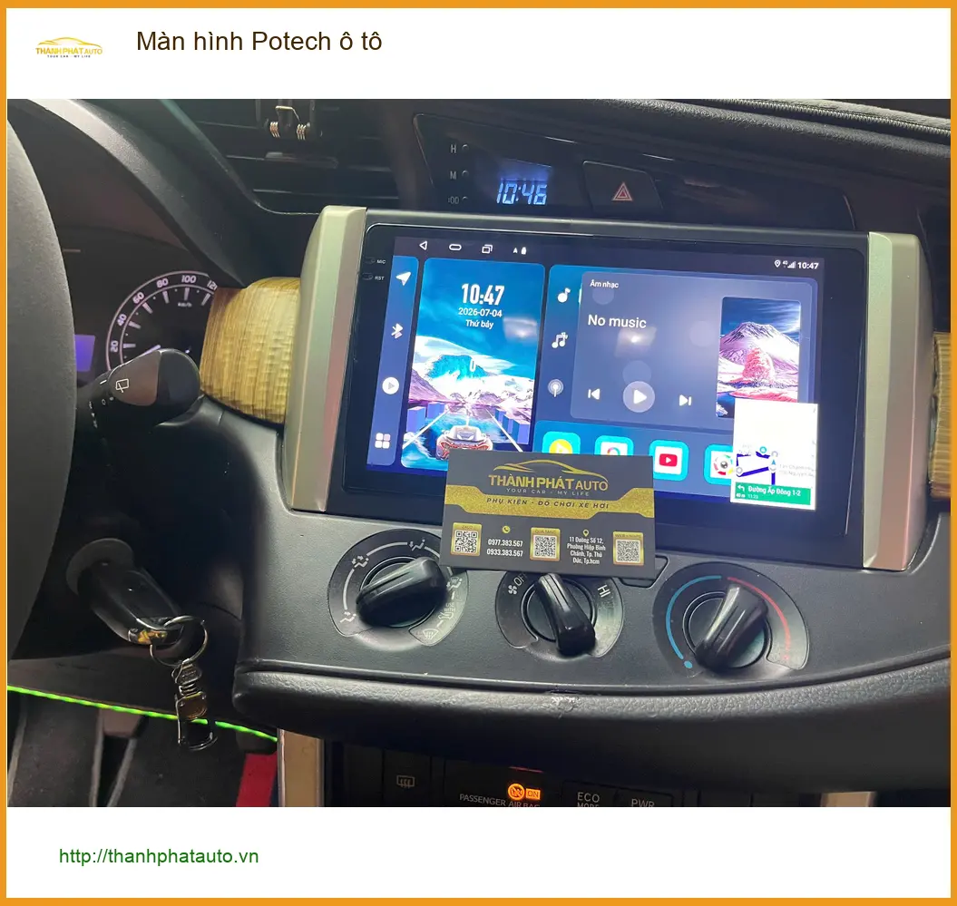 Anh Khang nâng cấp màn hình Potech ô tô cho Kia Carnival tại Cần Giờ ảnh thực tế 4